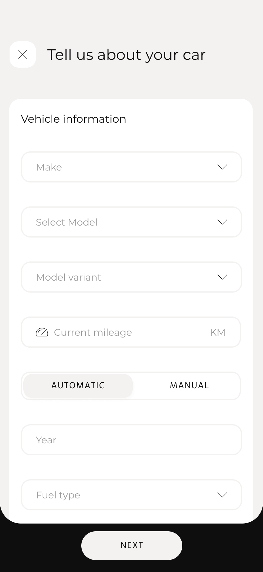 Listing form